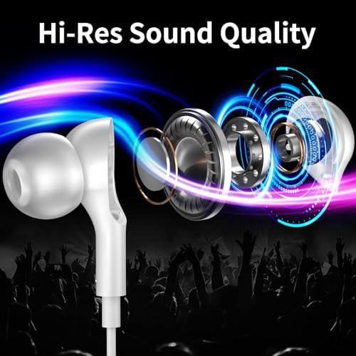 Elevate Your Audio Experience with APETOO USB-C Earbuds: Advanced Noise-Cancellation Technology, High-Fidelity Stereo Sound, 5 Customizable EQ Settings & 7 Voice Modulation Features – Perfect for Gaming, Music Listening, and Professional Recording – Ergonomically Designed in Sleek White for Ultimate Comfort and Enhanced USB-C Compatibility