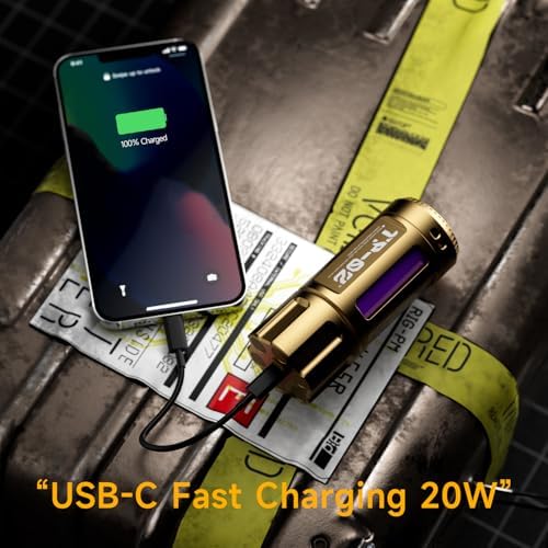 Revolutionary 20 W Portable Charger – 5000 m Ah Compact Power Bank with Unique Revolver-Style Design for i Phone 16/15 & Samsung S24 – Sleek Metal Cylinder in Luxurious Gold – Perfect Travel Companion with Enhanced Safety Features – Lightweight, Stylish, and Reliable Charging Solution – Backed by 2-Year Warranty for Ultimate Peace of Mind