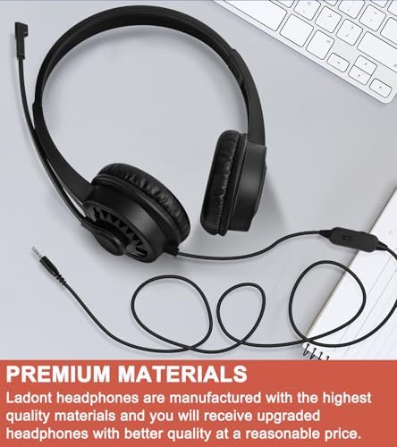 Premium Dual Pack Kids Classroom Headphones with Integrated Microphone – Robust 3.5 mm Wired Headset for Enhanced Educational Engagement on Laptops, Chromebooks, and PCs – Lightweight, Comfortable, and Ergonomically Designed for All-Day Use