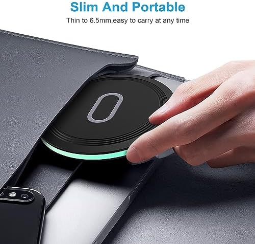 Ultra-Fast Wireless Charging Pad for Samsung Galaxy S25 Ultra, i Phone 16 Pro, and Google Pixel 9 Pro – 15 W QC3.0 Compatible Charging Station with Enhanced Safety Features and Compact Design for Home and Office Use