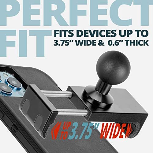 Tackform Enduro 25 LITE Phone Holder – Ultimate Vehicle Mount for Truckers and Off-Roaders | Spring Tension Design for Secure Device Cradling | 1″ B-Sized Rubber Ball | Durable Billet Aluminum | RAM & ARKON Compatible | Perfect for Rock Crawling and Fleet Use