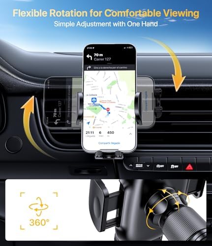 Miracase Universal Car Vent Phone Holder – Enhanced Non-Slip Clip for Safe Smartphone Mounting, Hands-Free Navigation & Communication, Compatible with All Models Including Latest i Phones – Sleek Grey Design for Ultimate Driving Safety and Ease