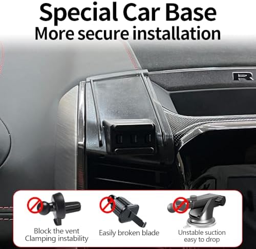 Premium Dashboard Phone Holder for 2009-2012 Ram 1500 & 2010-2012 Ram 2500/3500 – Enhanced Mobile Device Stability and Interior Style for Safe Navigation and Hands-Free Calling – Ultimate Vehicle Accessory for Modern Drivers