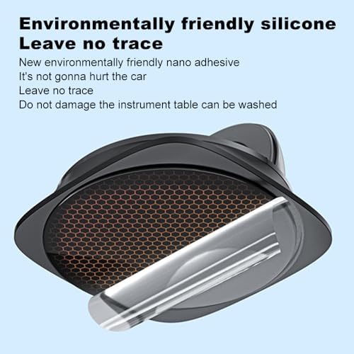 Car Phone Holder Mount, Dashboard Cell Phone Stand with Anti-Slip Base, Dual Adjustable Clips, Universal Compatibility (Ring) – Enhanced Compatibility and Speed