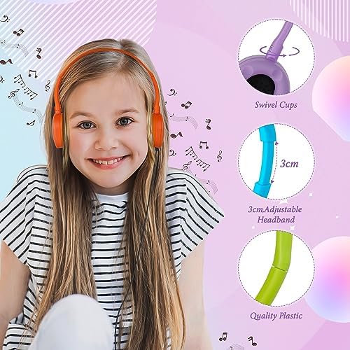 Bulk 24-Pack Kids Classroom Headphones – Durable Wired Earphones with Adjustable Headband for Enhanced Learning Environments (Black) – Ideal for Group Activities and Student Engagement