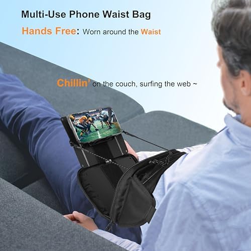 Ultimate Multi-Functional Neck Mount & Waist Bag for i Phone 16 Pro Max, 15, 14 – Adjustable Hands-Free Phone Holder for Seamless Streaming, Vlogging, and Outdoor Adventures – Lightweight, Durable Design for Effortless Connectivity on the Go