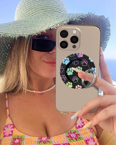 Magnetic Phone Grip Holder for i Phone – Adjustable Mag Safe-Compatible Finger Ring Stand with Fun Designs for Secure Selfies and Video Calls – Lightweight, Durable, and Removable Accessory to Elevate Your Smartphone Experience