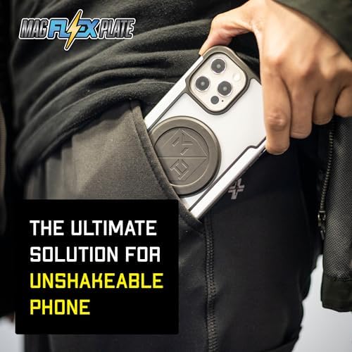 Mob Armor Magnet Flex Plate – Premium Magnetic Phone Mount for i Phone & Android – 2 mm Thick Rubber Plate for Enhanced Grip – Wireless Charging Compatible – Ultimate Versatile Vehicle Accessory for Seamless Navigation and Safety