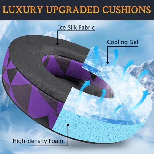 Transform your JBL Synchros with SOULWIT Snow Leopard Cooling Gel Earpads – Ultimate Upgrade for E50, E50 BT, S500, S700 Wireless Headphones – Unmatched Noise Isolation and Comfort for Extended Listening Adventures