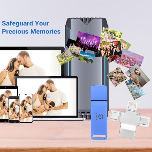 Ultimate 512 GB Photo Storage Stick – Effortless Auto Backup Flash Drive for i Phone & i Pad – High-Speed External Storage Solution for All Devices – Safeguard Your Memories with Compact Design and Enhanced Compatibility