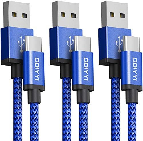 USB Type C Cable 5Pack (3/3/6/6/10FT), Nylon Braided USB C Cable Fast Charger Cord for iPhone 16/15, Samsung Galaxy S24 S23, LG V30 V20 G5 G6, PS5, Google Pixel, Redmi, HTC – Enhanced Compatibility and Speed