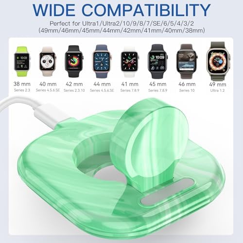 Elevate Your Apple Watch Charging Experience with Our Advanced Magnetic Dock – Ultra-Fast Charging Station for Series 2-10 and Ultra 1 2, Nightstand Mode Functionality, Compact Design for Travel, Superior Stability for Everyday Use, Effortless Power Delivery and Modern Aesthetic