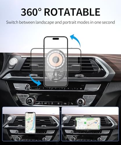 Premium Wireless Charging Car Phone Holder for BMW X3 (2022-2024) & X4 (2022-2025) – Sleek 360° Rotating Navigation Mount with Fast Charging Technology for Enhanced Driving Convenience and Style