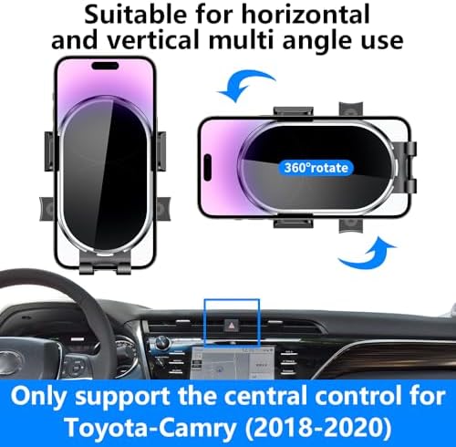 Transform Your Toyota Camry with a Custom 360-Degree Car Phone Holder for 2021-2024 Models – Ultimate Dashboard Mount for Seamless Navigation and Hands-Free Communication – Durable, Tool-Free Installation, and Universal Smartphone Compatibility
