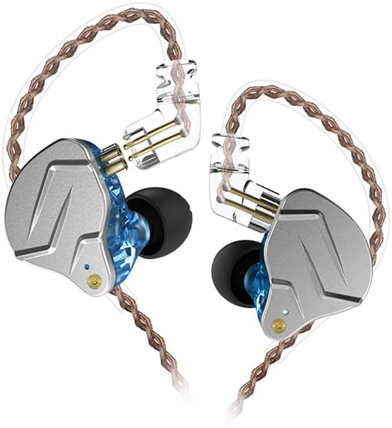 Elevate Your Audio Experience with KZ ZSN Pro X Wired Earbuds – Premium Hybrid IEMs Featuring 1 BA & 1 DD for Rich Bass and Crystal Clear Sound, Ergonomic Comfort for All-Day Wear, Detachable Cable for Personalization, Perfect for Musicians and Audiophiles, Stylish Gold Finish Enhancing Device Compatibility