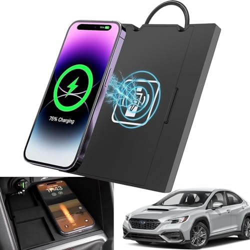 Fast 15 W Wireless Charging Pad for 2022-2024 Subaru WRX – Premium Qi Auto Charger Station, Effortless Device Powering, Sleek Design with Non-Slip Grip for Secure Charging on the Go, Easy Installation, Perfect Fit for Modern Subaru Accessories