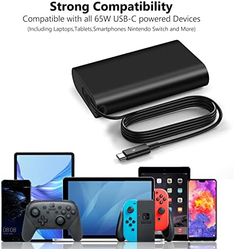 High-Speed 65 W & 45 W USB-C Laptop Charger for Dell Latitude, XPS, and Chromebook – Universal Compatibility & Safety Features – Fast Charging Power Adapter for 7420, 5520, 5430, 7330, and More – Reliable Performance with Worldwide Input – Includes Power Cord & User Manual – Kaqiar 12-Month Warranty & 30-Day Money-Back Guarantee