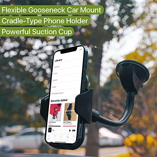 LAX Gadgets Premium Cup Holder Phone Mount – Universal Fit for i Phone 13 & Samsung Galaxy S20 – Hands-Free Driving Accessory with 360-Degree Rotation for GPS & Smartphones – Durable & Easy to Install Solution for Secure Vehicle Connectivity