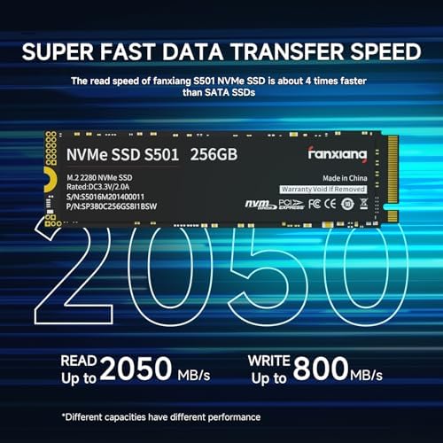 Unleash Unmatched Speed with the S501 512 GB NVMe SSD – High-Performance M.2 2280 Solid State Drive Perfect for Gamers and Professionals | Blazing-Fast Read Speeds Up to 2,150 MB/s & Write Speeds of 1,600 MB/s | Durability Meets Innovation with Enhanced 3 D NAND Technology | Effortless PCIe Gen3 x4 Installation for Seamless Upgrades in Laptops and Desktops | Transform Your Workflow and Gaming Experience Today!