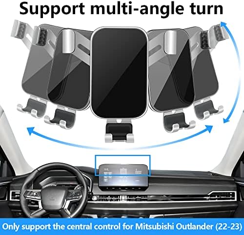 Mitsubishi Outlander 2022-2024 Car Phone Holder: Premium Dashboard Mount with Adjustable Viewing Angles, Built-in Charging, and Enhanced Smartphone Compatibility for Safe Navigation and Connectivity