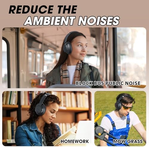 Unleash Your Audio Potential with BERIBES Premium Hybrid Active Noise Cancelling Headphones – Wireless Freedom, 70-Hour Playtime, Deep Bass Enrichment, Ergonomic Comfort, Fast Charging, and Versatile 3.5 mm Cable in Vibrant Blue for All-Day Enjoyment