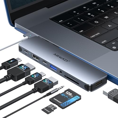 Transform Your Workspace with the Ultimate 9-in-1 USB C Hub Multiport Adapter for Mac Book Pro & Air – High-Speed 4 K HDMI Output, 100 W Power Delivery, and Effortless Connectivity for i Pad Pro, i Mac, and More – Enhance Productivity with 5 USB Ports and SD/TF Card Reader for Seamless Data Transfer and File Access