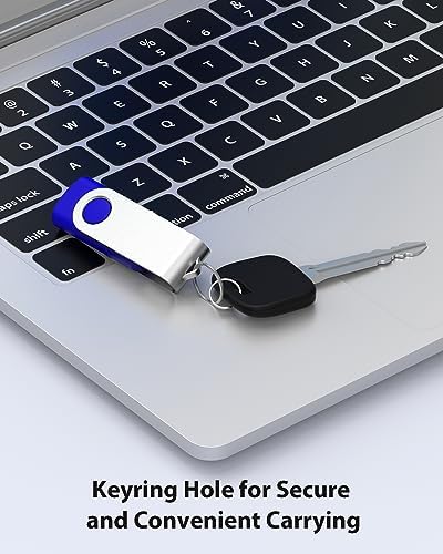 Aiibe 128 GB USB 3.0 Flash Drive Trio – High-Speed Portable Memory Stick (3 Pack in Black, Blue, Red) for Effortless Data Transfers and Reliable Storage Solutions