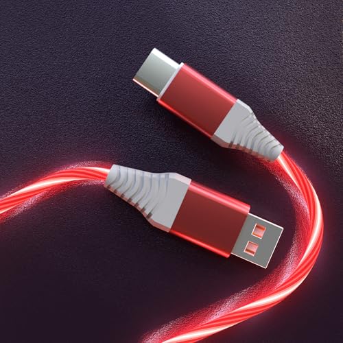 Illuminate Your Charging Experience with the 6.6 FT Light Up USB Type C Charger Cable – 3 A Fast Charge LED Cord for i Phone 16/15 Series & Samsung Galaxy S20/S10/S9/S8, LG V40/V30 – Stylish, Durable, and Enhanced Compatibility for Modern Devices