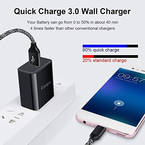 Ultra-Fast 18 W Quick Charge 3.0 Wall Charger – Power Up Your Samsung Galaxy A Series & S Series Devices with Superior Speed and Safety Features, Compact USB Adapter for Efficient Charging On-the-Go, 3 A Current for Maximum Compatibility and Performance