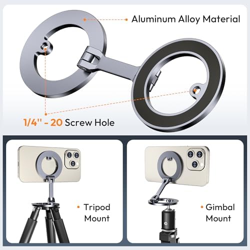 Itramax Magnetic Ring Phone Holder for iPhone 16,Double Ring Adjustable Cell Phone Stand,Magnetic Phone Holder 360° Rotation Portable Mount for iPhone 15 14 13 12 Pro Max,Mag/Safe Case,Gym,Golf Cart – Enhanced Compatibility and Speed