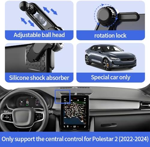 Magnetic Car Phone Holder for Polestar 2 (2022-2024) & Polestar 3 (2025) – Premium Navigation Mount for Enhanced Driving Experience & Seamless Smartphone Access – Stylish Interior Accessory for Modern Vehicles