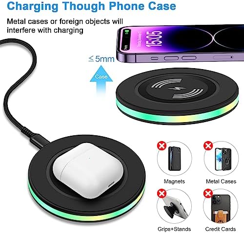 Samsung 15 W Fast Wireless Charger Pad with Adapter – Ultimate Charging Station for Galaxy S25 Ultra, S24 Ultra, S23 FE, S22, S21, S20, and Google Pixel 9 Pro XL & 8 a – Advanced Qi Technology for Rapid Power Boosting and Optimal Safety Features