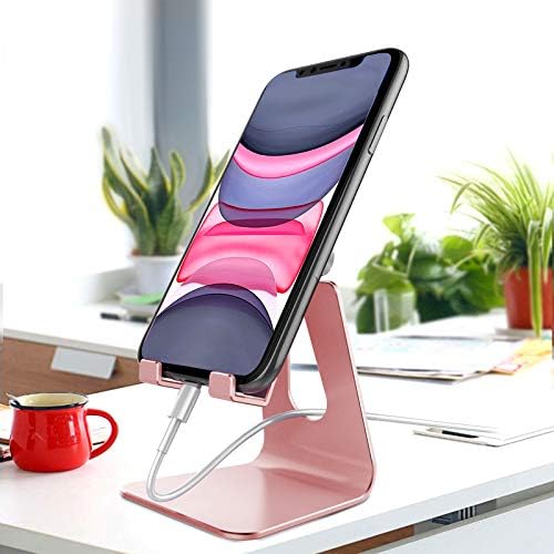 CreaDream Adjustable Cell Phone Stand, Phone Stand, Cradle, Dock, Holder, Aluminum Desktop Stand Compatible with Phone 13 12 Pro Max Charging, Accessories Desk, All Mobile Phones, Sierra Blue – Enhanced Compatibility and Speed