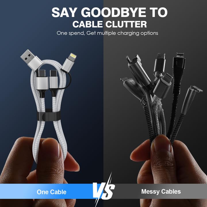 20 FT Ultra-Long i Phone Charger Cable – Fast 60 W 2-in-1 USB-C & Lightning Charging Cord for i Phone 16/15/14/13/12/11, i Pad & Mac Book – Durable Braided Design for Home, Office & Outdoor Use – Unmatched Flexibility and Rapid Power Delivery