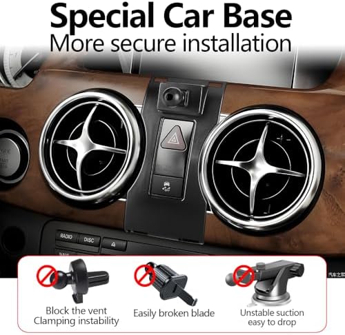 Mercedes Benz GLK Class Car Phone Holder Mount (2013-2015) – Premium Smartphone Bracket for Enhanced Driving Safety and Convenience | 360-Degree Rotatable Design, Easy No-Tool Installation, Durable Materials | Perfect Auto Interior Accessory for Navigation and Calls