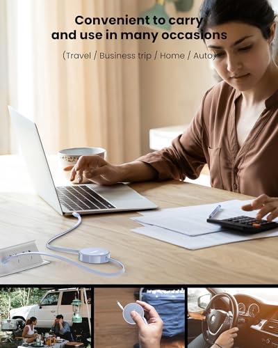 Fasgear High-Power 240 W Retractable USB C to C Charging Cable – Ultra-Fast 5 A Power Delivery for i Phone 15 Plus & Samsung Galaxy S23 – Compact and Durable Tangle-Free Design for Effortless Portability and Efficiency