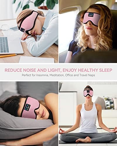 Ultimate Bluetooth Sleep Mask with High-Definition Sound: Perfect for Side Sleepers Seeking Unmatched Comfort and Entertainment – Experience Enhanced Connectivity, Crisp Audio, and Stylish Relaxation for Restful Nights and Mindful Moments – Ideal Gift for Music Lovers and Meditative Souls