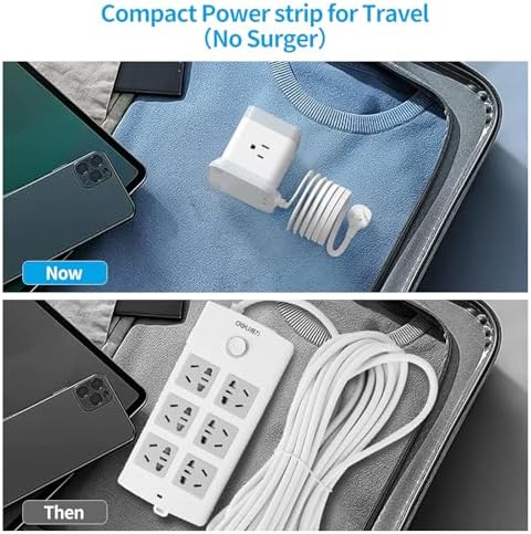 FDTEK Cube Power Strip with 4 Spacious Outlets & 3 USB Ports (1 USB-C) – Compact Green Power Solution for Home, Office, and Travel – Ultimate Surge Protection & Fast Charging Convenience