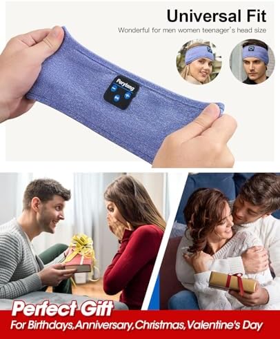 Perytong Wireless Bluetooth Sports Headband Headphones – Ultimate Comfort & Crystal-Clear Sound for Sleep, Yoga & Jogging – Perfect for Insomnia Relief, Meditation, and Easy Device Pairing