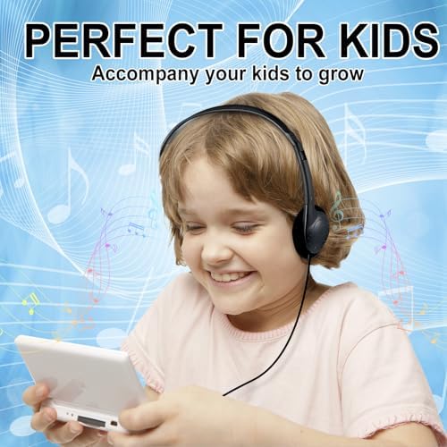 Bulk Kids Headphones – 25-Piece Classroom Audio Package for Enhanced Learning – Lightweight Adjustable On-Ear Design with Universal Device Compatibility in Sleek Black – Perfect for Engaging Group Activities and Extended Listening Comfort – Durable and Affordable Solution for Students and Adults