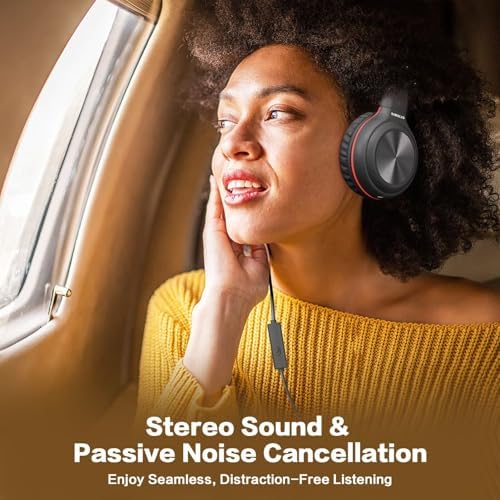 SIMOLIO 2-Pack Foldable Wired Headphones with Volume Limiter – Lightweight & Comfortable 3.5 mm Audio Solution for Kids and Adults – Perfect for Travel, Home, Office, Music, Gaming, and Calls – Exceptional Sound Quality and Durability