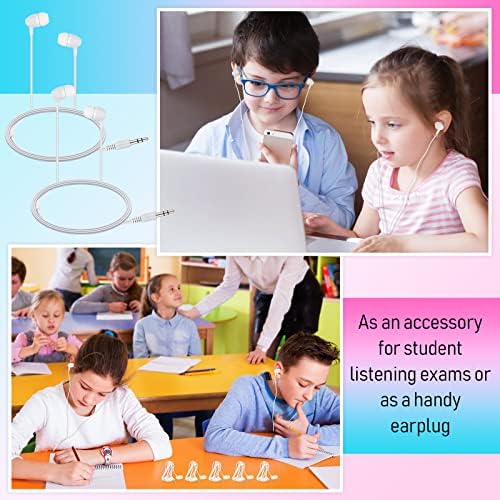 Macarrie 200 Pack Wired Earbuds – Vibrant Classroom & Office Headphones with 3.5 mm Compatibility – Individually Bagged for Hygiene & Seamless Distribution – Lightweight & Durable Design for All-Day Comfort – Ideal for Lectures, Music Listening, and Conference Calls