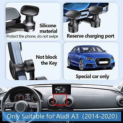 Premium 360-Degree Rotating Car Phone Holder Mount for 2021-2024 Audi A3, S3, RS3 – Ultimate Smartphone Bracket for Enhanced Safety and Convenience in Vehicle Interior Accessories