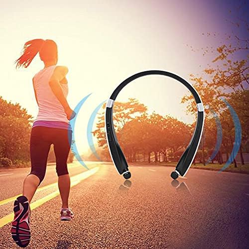 SX-991 Bluetooth Neck Hanging Headphones – Foldable Sport Earbuds with Advanced Noise Cancelling, 300-Hour Standby, and Adjustable Fit for Active Lifestyles – Ideal for Workouts, Running, and Commutes – Enhanced Compatibility and Superior Sound Quality in Black