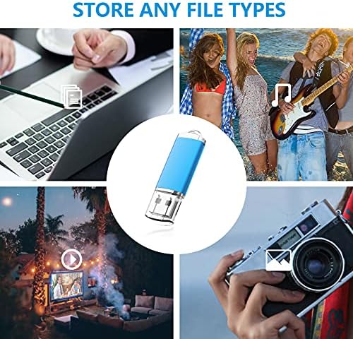 KOOTION 10-Pack 8 GB USB Flash Drives – High-Speed, Portable Memory Sticks with Keychain Design for Effortless Data Transfer and Storage Solutions – Compatible with PCs, Laptops, and Consoles