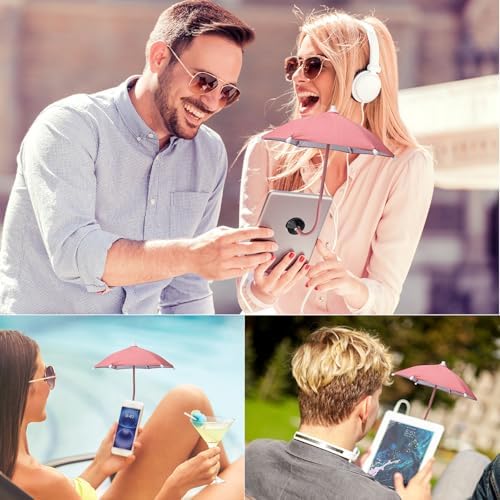 Ultimate Magnetic Umbrella Phone Stand for Outdoor Use – Adjustable Sun Shade Shield for i Phone 16/15/14/13/12 Pro Max, Samsung & Google Devices – Detachable Ring Grip for Enhanced Control – Heat-Resistant Design for Durability – Effortless Magnetic Setup – Car Mount Compatible – Elevate Your Mobile Experience in the Sun