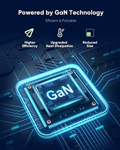 Powerlot Zero 68 W Dual USB-C Wall Charger – Fast Charging Ga N Adapter with 60 W & 18 W Outputs for Mac Book Pro, Dell Laptops, i Phone 14/13 Pro Max Plus, and i Pad Pro – Compact & Foldable Design for Ultimate Portability and Safety Features