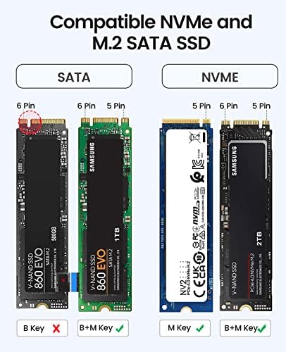 ORICO Tool-Free M.2 NVMe SATA SSD Enclosure Adapter – High-Speed USB-C 3.2 Gen 2 External Drive for 2230/2242/2260/2280 M.2 SSDs – Durable Aluminum Case with UASP & TRIM Support for Optimal Performance – Portable Data Storage Solution