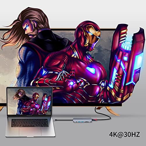 Maximize Your Device Connectivity with Our 7-in-1 USB C Hub to HDMI Adapter – High-Speed Multi-Port Dongle for Mac Book Pro, i Pad Pro, Surface & More – 4 K HDMI Output, 100 W Power Delivery, USB 3.0/2.0, SD/TF Card Readers for Effortless Data Transfer and Enhanced Productivity – Ideal for Professionals & Creatives Seeking Reliable Performance and Seamless Multi-Device Integration