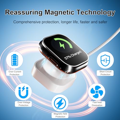 Revolutionary 4-in-2 Multi-Device Charging Cable: 100 W High-Speed USB-C Power Hub for i Phone, Apple Watch, i Pad, and Galaxy – 10 ft Length with Ergonomic 90-Degree Connector for Effortless Travel and Clutter-Free Charging – Your All-in-One Solution for Dynamic Tech Users!
